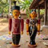 bride and groom big size etikoppaka wooden toy