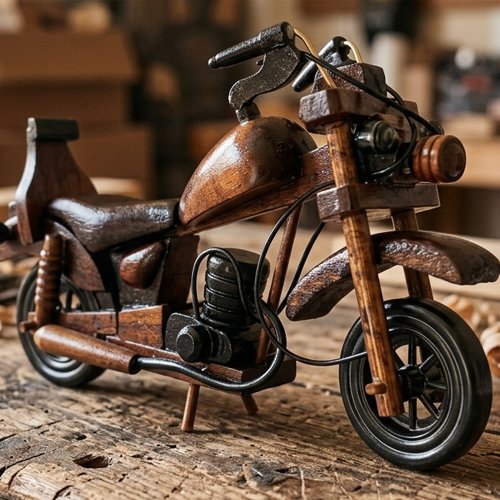 WOODEN BYKE TOY BLACK_etikoppaka toy